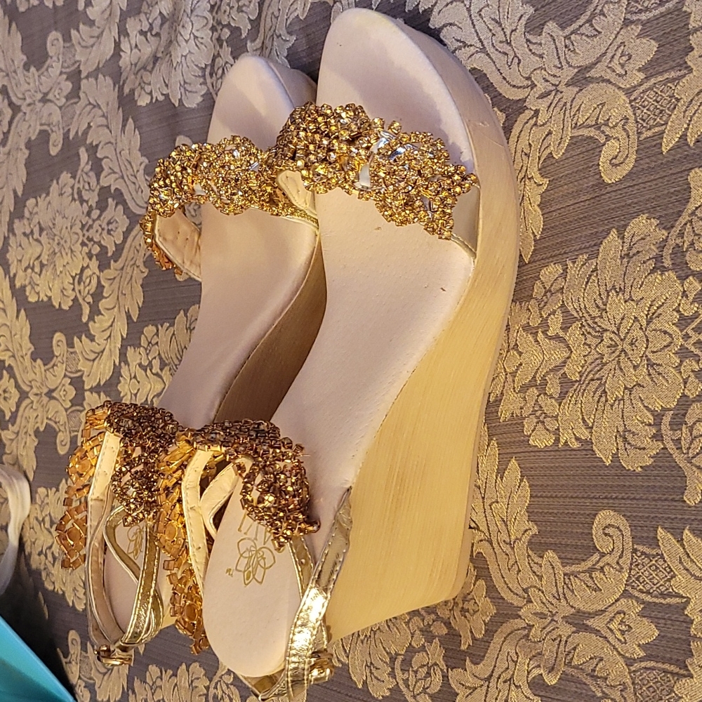 Gold Espadrilles - image 1